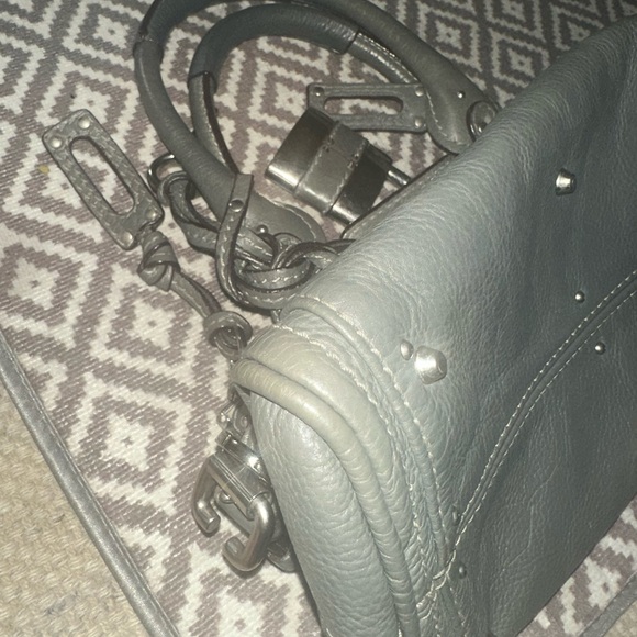 Chloe Mini Paddington Grey Leather Handbag with Key and Lock - Picture 7 of 15